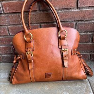 Dooney & Bourke Rich Brown Leather Satchel